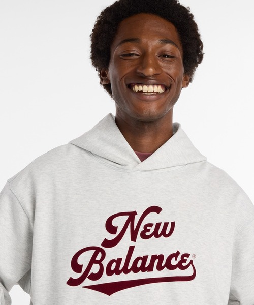 NEW BALANCE（ニューバランス）の「Athletics レガシーフーディ（パーカー・メンズ・ライトベージュ/ライトグレー/コバルトブルー・SMALL/MEDIUM/LARGE/X-LARGE/XX-LARGE）」の6枚目の写真