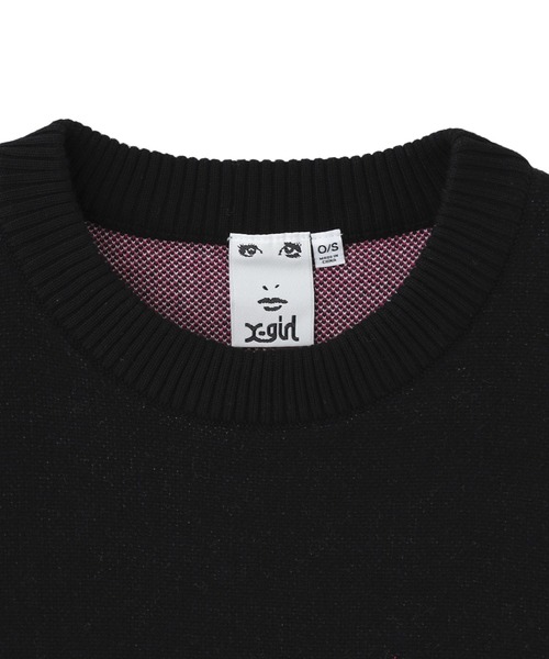 FACE JACQUARD KNIT TOP（ニット/セーター）｜X-girl（エックス