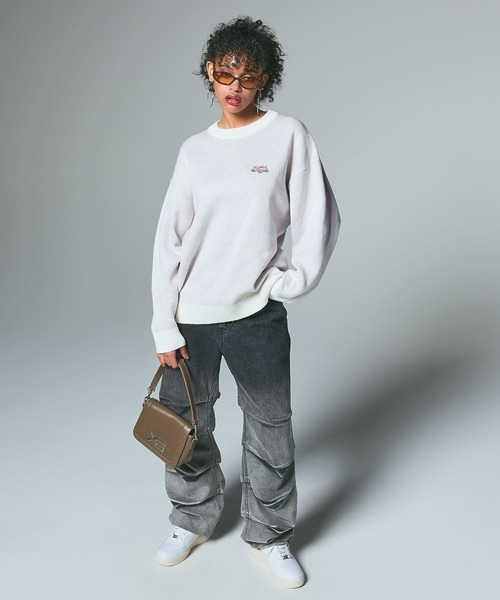 FACE JACQUARD KNIT TOP（ニット/セーター）｜X-girl（エックスガール