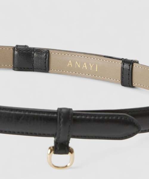 ANAYI(アナイ)の「Dリング付きスライドベルト(ベルト・レディース・ブラック/ブラウン・FREE)」の9枚目の写真