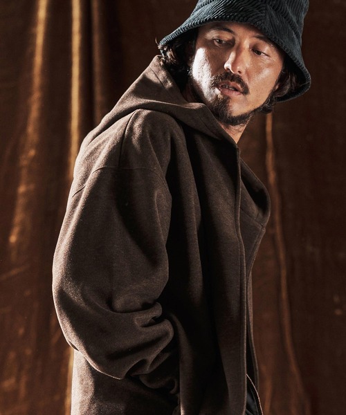 ANGENEHM（アンゲネーム）の「mj10982-Hooded Coatigan -Wool Blend Heavy Weight Fabric- フードコーディガン(AG05-019acf)（その他アウター・メンズ・チャコールグレー/ブラック/ブラウン・L/M/S）」の11枚目の写真
