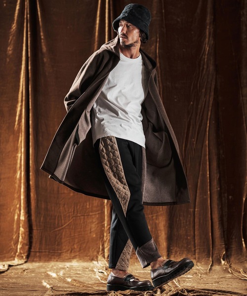 ANGENEHM（アンゲネーム）の「mj10982-Hooded Coatigan -Wool Blend Heavy Weight Fabric- フードコーディガン(AG05-019acf)（その他アウター・メンズ・チャコールグレー/ブラック/ブラウン・L/M/S）」の13枚目の写真