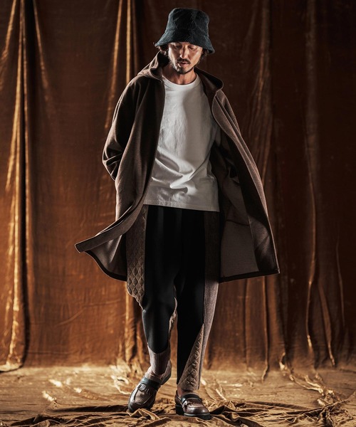 ANGENEHM（アンゲネーム）の「mj10982-Hooded Coatigan -Wool Blend Heavy Weight Fabric- フードコーディガン(AG05-019acf)（その他アウター・メンズ・チャコールグレー/ブラック/ブラウン・L/M/S）」の14枚目の写真