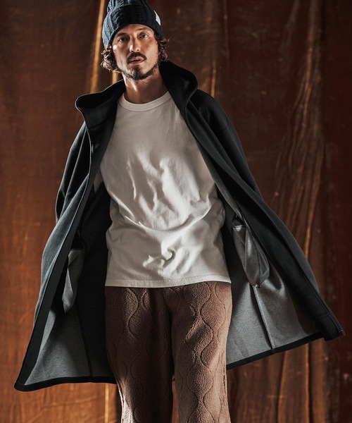 ANGENEHM（アンゲネーム）の「mj10982-Hooded Coatigan -Wool Blend Heavy Weight Fabric- フードコーディガン(AG05-019acf)（その他アウター・メンズ・チャコールグレー/ブラック/ブラウン・L/M/S）」の15枚目の写真