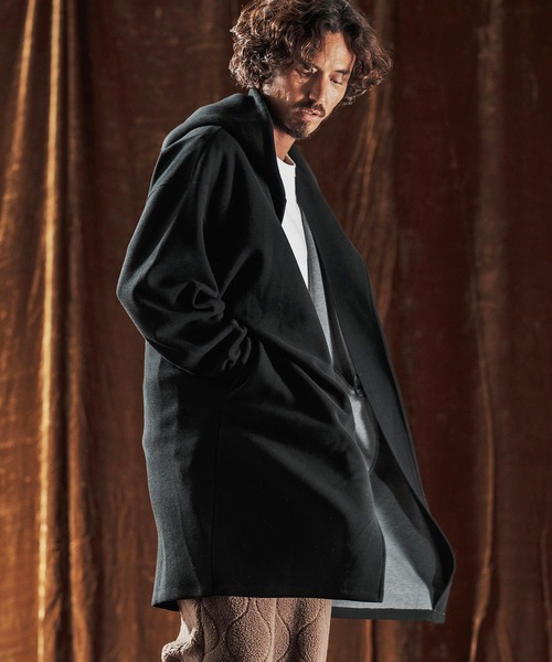 ANGENEHM（アンゲネーム）の「mj10982-Hooded Coatigan -Wool Blend Heavy Weight Fabric- フードコーディガン(AG05-019acf)（その他アウター・メンズ・チャコールグレー/ブラック/ブラウン・L/M/S）」の16枚目の写真