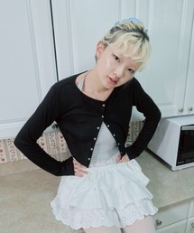 Smyeon(X~)Long sleeve sheer cardigan/OX[uJbgJ[fBK(J[fBK/{)