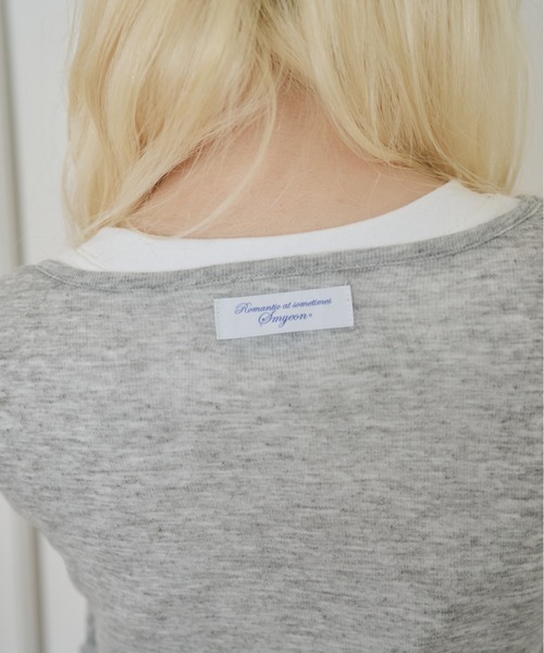 Smyeon（スミョン）の「Long sleeve sheer cardigan/ロングスリーブカットカーディガン（カーディガン/ボレロ・レディース・グレー/ブラック/ライトブルー・FREE）」の17枚目の写真