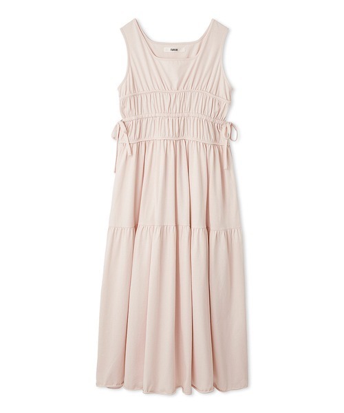 FURFUR（ファーファー）の「ノースリーブティアードカットワンピース（ワンピース・レディース・ピンク/チャコールグレー/ターコイズブルー・F）」の3枚目の写真