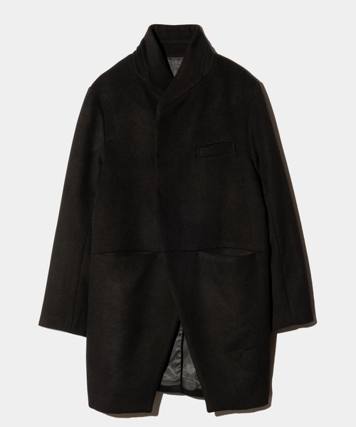 glamb（グラム）の「Blue Noise Stand Collar Coat / ブルーノイズスタンドカラーコート（ステンカラーコート・メンズ・ブラック/グレー・S/M/L）」の3枚目の写真