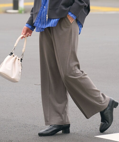 WEB限定】＜at ease＞オルマイ ワイド パンツ マシンウォッシャブル