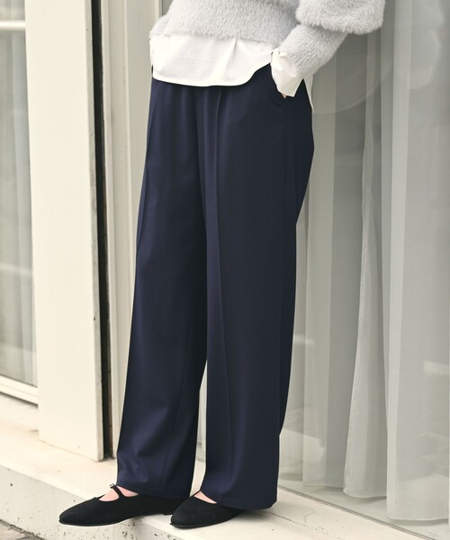 green label relaxing（グリーンレーベルリラクシング）の「【WEB限定】＜at ease＞オルマイ ワイド パンツ マシンウォッシャブル ストレッチ 帯電防止（その他パンツ・レディース・ブラック/ダークグレー/モカ/ネイビー・SHORT/34/36/38/40/42/TALL）」の9枚目の写真