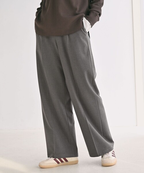 green label relaxing（グリーンレーベルリラクシング）の「【WEB限定】＜at ease＞オルマイ ワイド パンツ マシンウォッシャブル ストレッチ 帯電防止（その他パンツ・レディース・ブラック/ダークグレー/モカ/ネイビー・SHORT/34/36/38/40/42/TALL）」の17枚目の写真