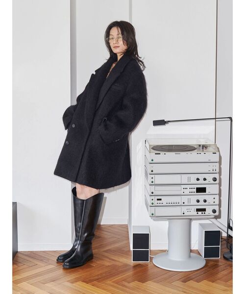 Htage(テージ)の「【Htage】モヘア混ロングシャギービッグジャケットコート(その他アウター・レディース・ヘザーグレー/ブラック・FREE)」の19枚目の写真