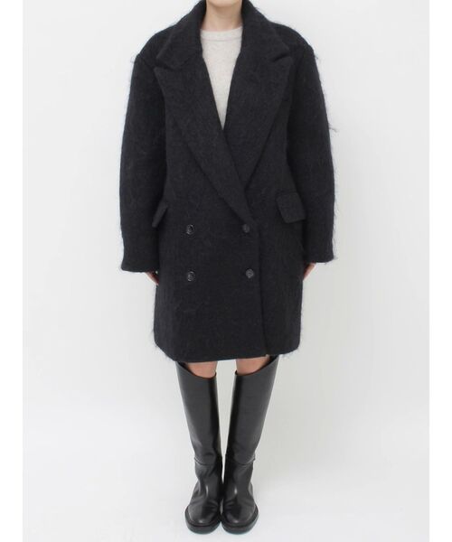 Htage(テージ)の「【Htage】モヘア混ロングシャギービッグジャケットコート(その他アウター・レディース・ヘザーグレー/ブラック・FREE)」の22枚目の写真