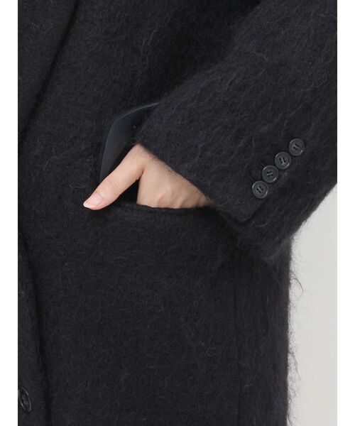 Htage(テージ)の「【Htage】モヘア混ロングシャギービッグジャケットコート(その他アウター・レディース・ヘザーグレー/ブラック・FREE)」の3枚目の写真