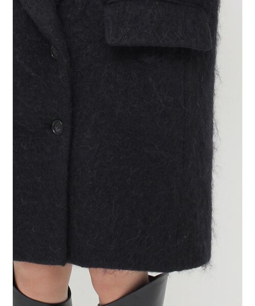 Htage(テージ)の「【Htage】モヘア混ロングシャギービッグジャケットコート(その他アウター・レディース・ヘザーグレー/ブラック・FREE)」の5枚目の写真