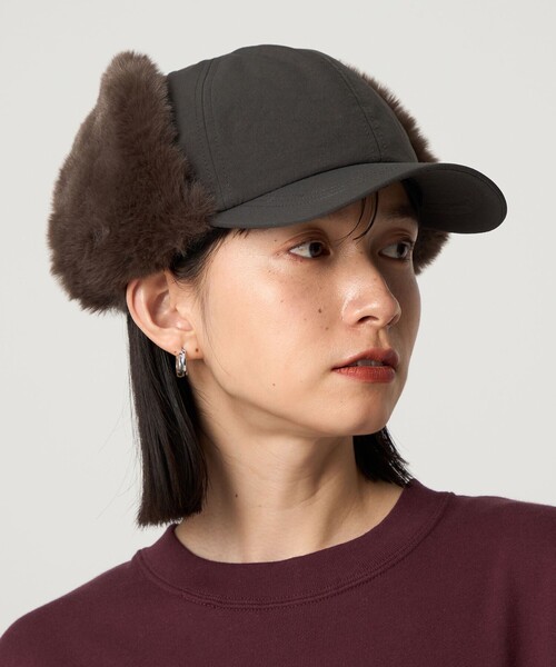 CITEN(シテン)の「<CITEN>フライトキャップ(キャップ・レディース・オリーブ/ベージュ・FREE)」の1枚目の写真