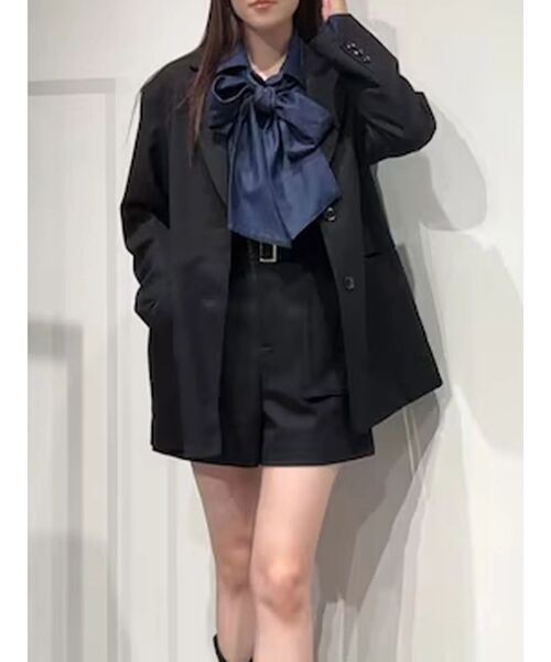 MERCURYDUO(マーキュリーデュオ)の「ツイルオーバージャケット(テーラードジャケット・レディース・ブラック・SMALL/MEDIUM)」の1枚目の写真