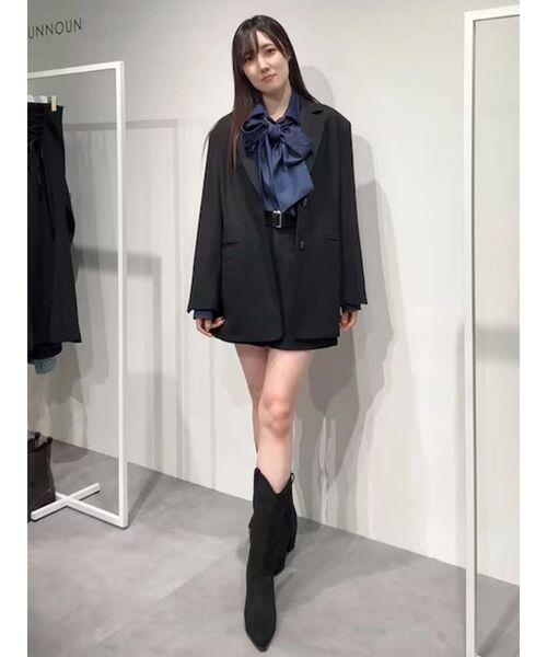 MERCURYDUO(マーキュリーデュオ)の「ツイルオーバージャケット(テーラードジャケット・レディース・ブラック・SMALL/MEDIUM)」の8枚目の写真