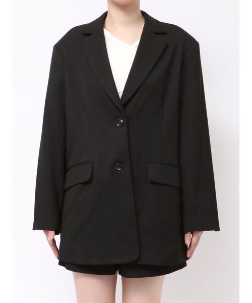 MERCURYDUO(マーキュリーデュオ)の「ツイルオーバージャケット(テーラードジャケット・レディース・ブラック・SMALL/MEDIUM)」の2枚目の写真