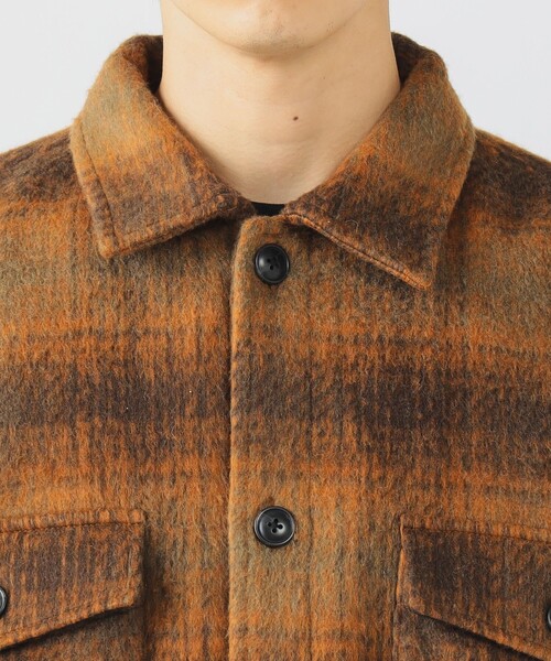 BEAMS HEART（ビームスハート）の「シャギー チェック CPO シャツ（シャツ/ブラウス・メンズ・ブラウン/グリーン・MEDIUM/SMALL/LARGE）」の13枚目の写真