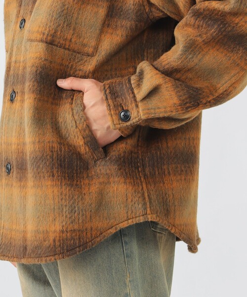 BEAMS HEART（ビームスハート）の「シャギー チェック CPO シャツ（シャツ/ブラウス・メンズ・ブラウン/グリーン・MEDIUM/SMALL/LARGE）」の14枚目の写真