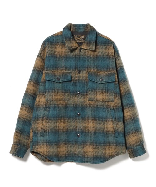 BEAMS HEART（ビームスハート）の「シャギー チェック CPO シャツ（シャツ/ブラウス・メンズ・ブラウン/グリーン・MEDIUM/SMALL/LARGE）」の18枚目の写真