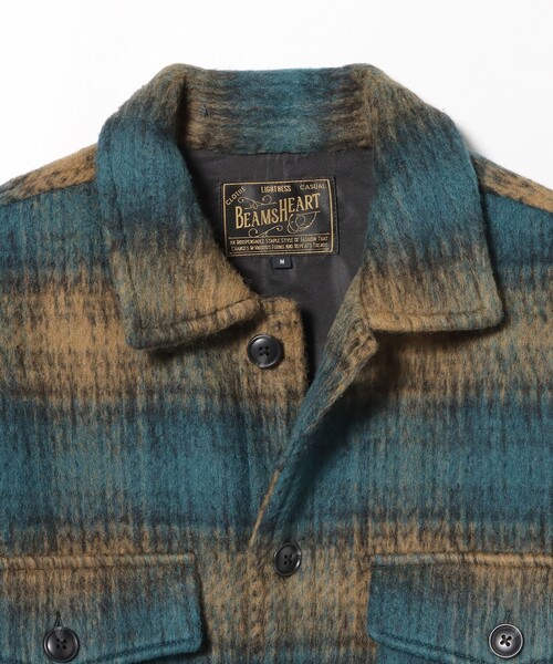 BEAMS HEART（ビームスハート）の「シャギー チェック CPO シャツ（シャツ/ブラウス・メンズ・ブラウン/グリーン・MEDIUM/SMALL/LARGE）」の19枚目の写真