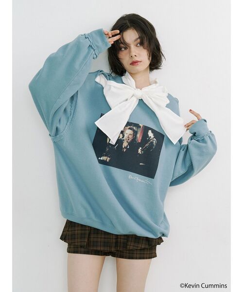 jouetie（ジュエティ）の「【KevinCummins×jouetie】フォトダメージプルオーバー スウェット トレーナー（スウェット・レディース・アイボリー/ブラック/ブルー・MEDIUM）」の22枚目の写真