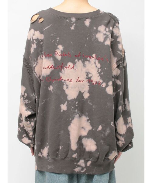 jouetie（ジュエティ）の「【KevinCummins×jouetie】フォトダメージプルオーバー スウェット トレーナー（スウェット・レディース・アイボリー/ブラック/ブルー・MEDIUM）」の4枚目の写真