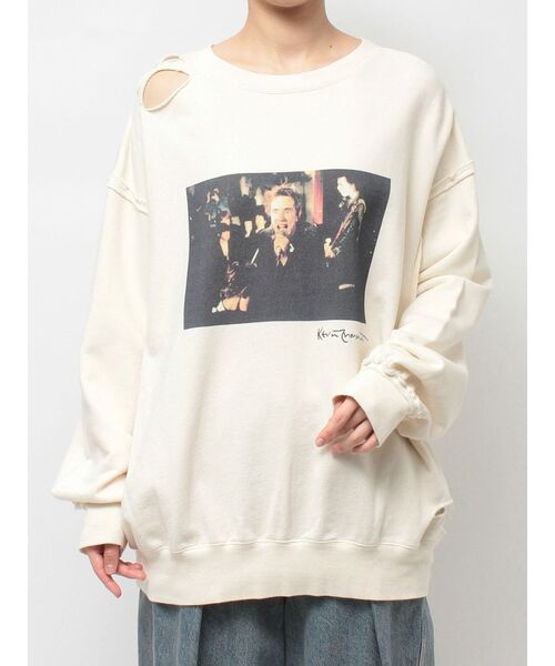 jouetie（ジュエティ）の「【KevinCummins×jouetie】フォトダメージプルオーバー スウェット トレーナー（スウェット・レディース・アイボリー/ブラック/ブルー・MEDIUM）」の15枚目の写真