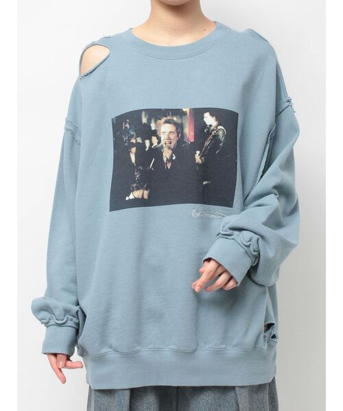 jouetie（ジュエティ）の「【KevinCummins×jouetie】フォトダメージプルオーバー スウェット トレーナー（スウェット・レディース・アイボリー/ブラック/ブルー・MEDIUM）」の16枚目の写真