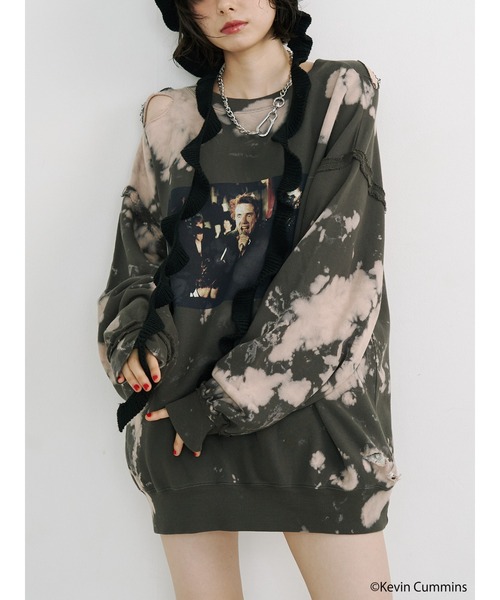 KevinCummins×jouetie】フォトダメージプルオーバー スウェット