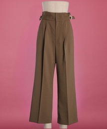 unrelaxing | ハイウエストサイドベルトワイドパンツ(スラックス)