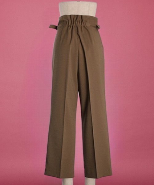 unrelaxing（アンリラクシング）の「ハイウエストサイドベルトワイドパンツ（スラックス・レディース・グリーン系その他・マルチサイズ）」の3枚目の写真