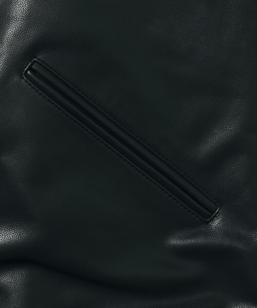 FREAK'S STORE（フリークスストア）の「FREAK’S STORE/フリークスストア Calf Leather  ミニマル シングル ライダースジャケット/カーフレザー（ライダースジャケット・メンズ・ブラック・LARGE/MEDIUM/SMALL）」の7枚目の写真