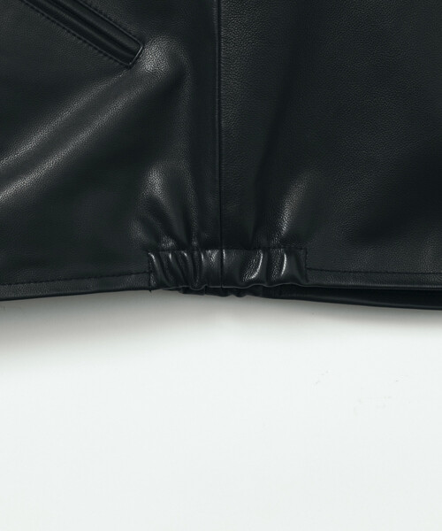 FREAK'S STORE（フリークスストア）の「FREAK’S STORE/フリークスストア Calf Leather  ミニマル シングル ライダースジャケット/カーフレザー（ライダースジャケット・メンズ・ブラック・LARGE/MEDIUM/SMALL）」の15枚目の写真