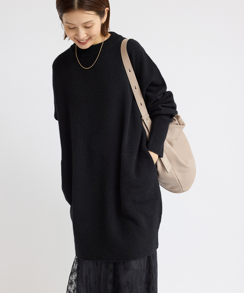セール】《WEB限定/追加》ウールカシミヤ チュニックワンピース