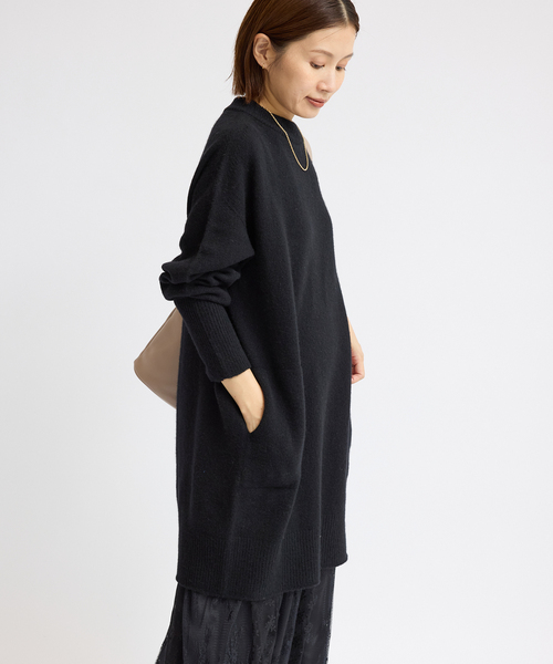 bbd58　極美品IENA イエナウールチュニックワンピ黒Vネック IENA｜《追加》B. サッカーVネックワンピース | Rakuten Fashion(楽天