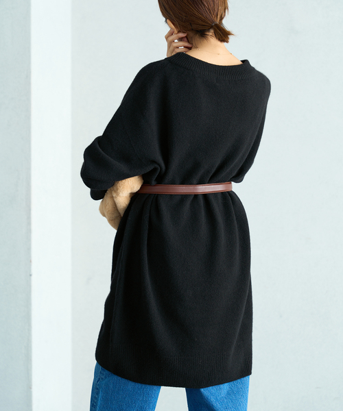 セール】《WEB限定/追加》ウールカシミヤ チュニックワンピース