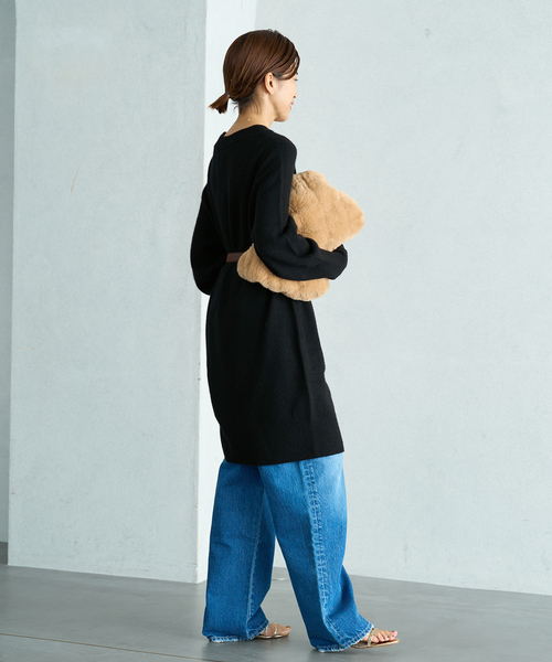 セール】《WEB限定/追加》ウールカシミヤ チュニックワンピース