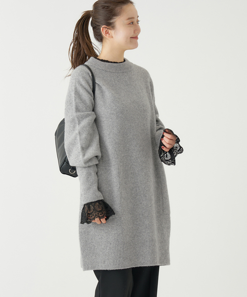 セール】《WEB限定/追加》ウールカシミヤ チュニックワンピース