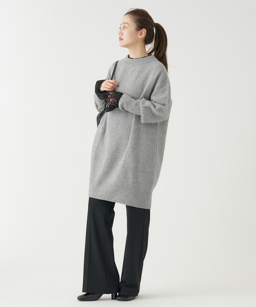 セール】《WEB限定/追加》ウールカシミヤ チュニックワンピース