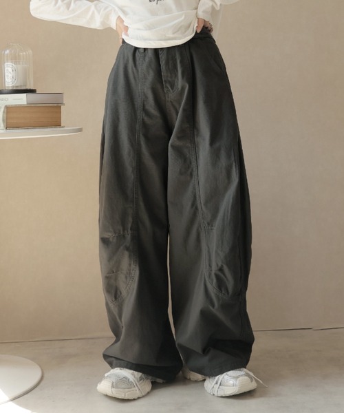 Ulysses（ユリシス）の「カーブシルエットワイドパンツ（その他パンツ・レディース・グリーン/ダークグレー/ブラック・L/M/S）」の3枚目の写真