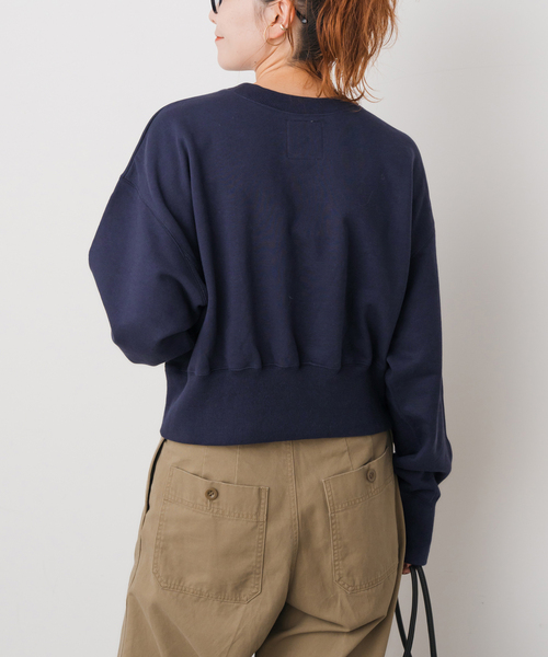 Spick & Span（スピックアンドスパン）の「La Hutte / ラ ユット 別注クロップスウェット*（スウェット・レディース・グレー/ネイビー/グリーン・FREE）」の20枚目の写真