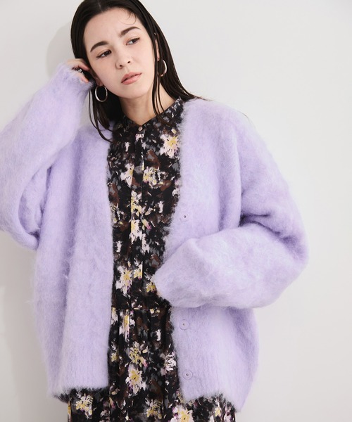 セール】アルパカタッチヤーンカーディガン(カーディガン/ボレロ セール】アルパカタッチヤーンカーディガン(カーディガン/ボレロ