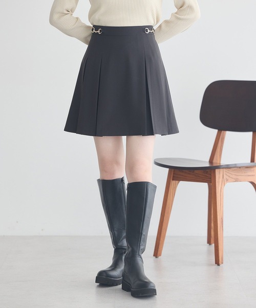 earth music&ecology(アースミュージックアンドエコロジー)の「ビット付きミニスカート(スカート・レディース・ブラック/ブラウン系その他4/ライトブラウン・M/S)」の19枚目の写真