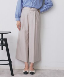 index（インデックス）の「ベルト付きストレッチワイドパンツ【洗濯機洗い可】（その他パンツ）」