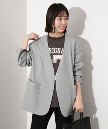 スローブイエナ　オリジナルカラー　ノーカラージャケット　試着のみ スローブイエナ オリジナルカラー ノーカラージャケット 試着