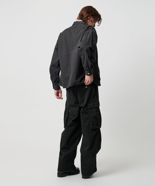 MONKEY TIME（モンキータイム）の「ドビー ヘリンボーン ミリタリー シャツ（シャツ/ブラウス・メンズ・パープル/ブラック・L/M/S/XL）」の13枚目の写真